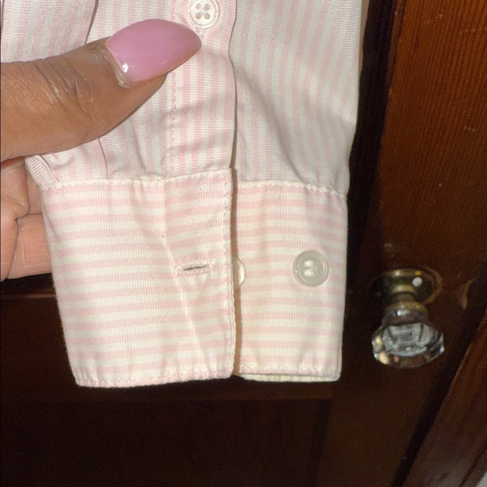 H&M Light Pink Striped Shirt - Picture 10 of 11